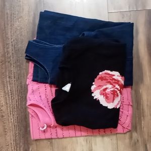 babyGap, Girl 5t 3 Piece Bundle, Pink(Love) Dress, Jean Dress and Rose Sweater